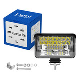 Par Refletor Holofote Luminaria Farol 36 Leds 12v/24v Cor Da Carcaça Retangular Preto Cor Da Luz Branco-frio Lumi