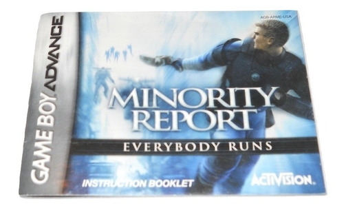 Solo Instructivo Original Minority Report Gameboy Advance ++