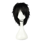 Peluca Anime Death L Cos Para Hombre L.lawliet, Corta, Sinté