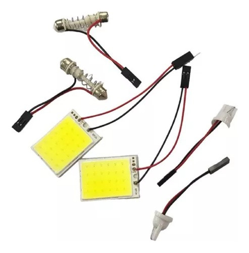 Plafon Led Cob Panel 24 Led Luz Interior Auto X 2 Unidades