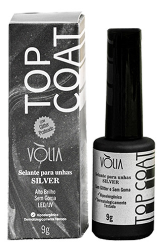 Top Coat Glitter Silver 9g Volia