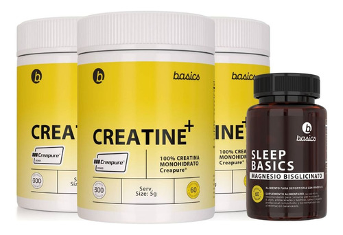 Pack 3 Creatine+ 100% Creapure® + 1 Magnesio Gratis! Basics