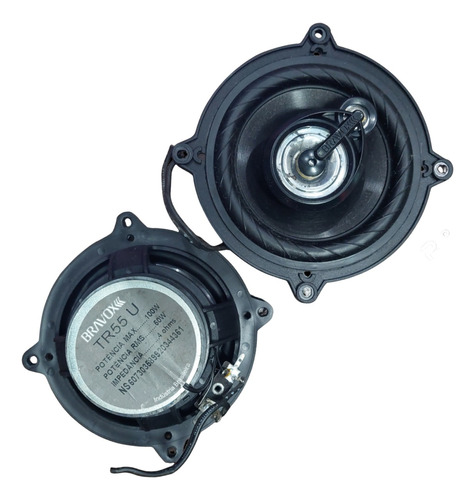 Par Alto Falante 5 Polegadas Bravox 100w Rms Tr55u Triaxial