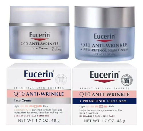 Eucerin Q10 Crema Antiarrugas Día + Noche 2x48g 