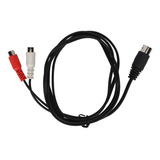 Cable Adaptador Din De 5 Pines A 2 Rca Hembra Profesional Pa