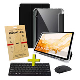 Capa Tab S8 X700 X706 Porta Pen + Teclado Mouse E Pelicula