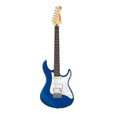 Cor Da Guitarra Yamaha Pacifica Pac012 Strato: Azul Escuro, Material De Escala Metálica, Jacarandá, Orientação À Mão Direita