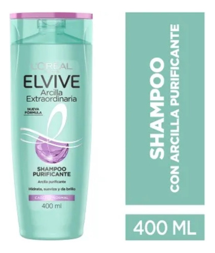 Shampoo Elvive Arcilla Purificante Cabello Normal - 400ml