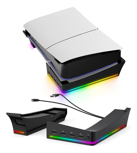 Soporte Horizontal Rgb Para Consola Ps5 Slim