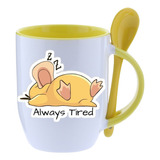 Taza De Pokemon Psyduck Pikachu Para Café +cuchara 320 Ml