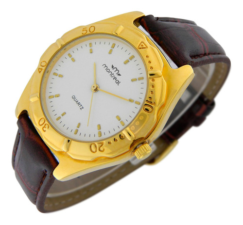 Reloj Montreal Mujer Ml1084 Mecanismo Citizen Malla Crocco