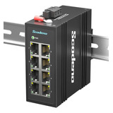 Switch Rede Industrial 8 Portas Trilho Din Xptn-9000-45-8txm