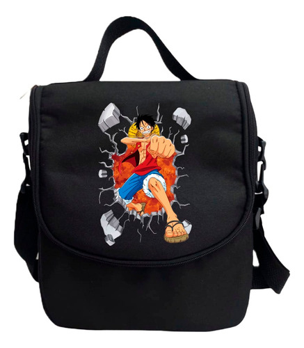 Lancheira/bolsa Térmica Transversal One Piece Soco Luffy