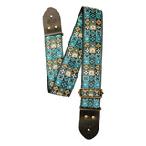 Correia Guitarra Woodstock Blue Elvis Presley Acid Straps