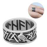 Anillo Muninn Valknut Vikingo Acero Inoxidable Hombre