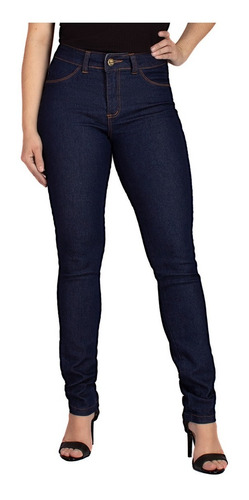 Calça Skinny Jeans Feminina Cintura Alta 50 A 56 Premium