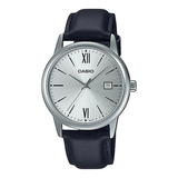 Reloj Para Hombre Casio - Mtpv002l-7b3udf Negro Color Del Bisel Plateado Color Del Fondo Blanco