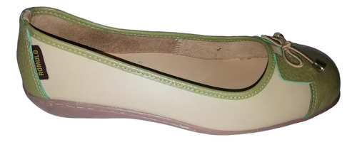 Zapatos Rómulo Tipo Baleta Para Dama - Cuero 100% Auténtico