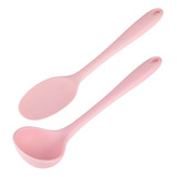 Kit Utensílios De Cozinha Concha E Colher Weck Rosa