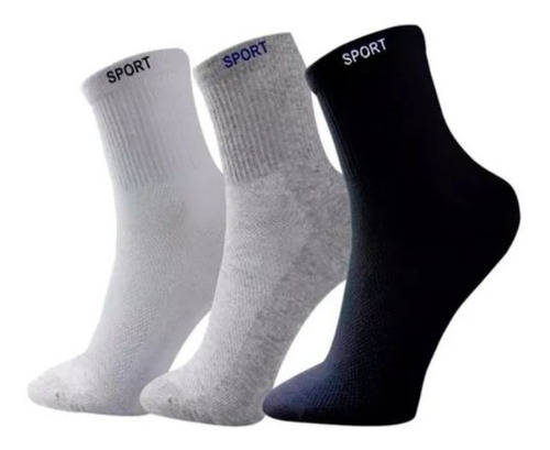 Meias Masculina Kit 60 Pares Cano Alto Longo Sport Algodão