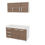 Combo Mueble Cocina 1,20 Mt. Alacena + Bajo Mesada Sin Bacha