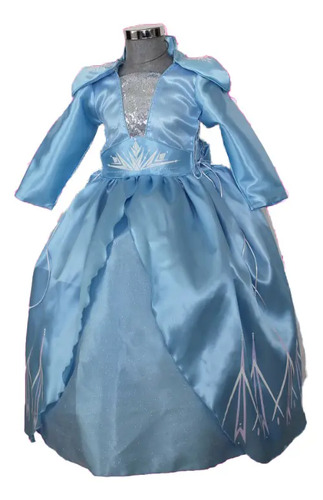 Disfraz Elza Frozen Desmontable Para Niña Talla 10 - 12