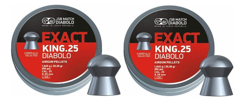 Diabolo Jsb Exact King Calibre 25 En 25.34 Gr (2 Latas)