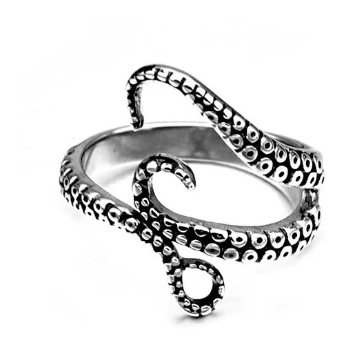Anillo Casual Pulpo A104 Kraken Tentáculos Unisex Acero Inox