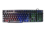 Teclado Gamer Usb Semi Mecânico Retro Iluminado Ak-600 