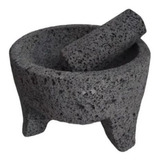 Molcajete #16 De Piedra Volcánica C/temolote 41cm Diámetro