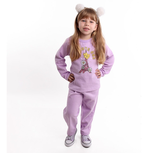 2 Pijama Feminino Inverno Plush Infantil E Juvenil Compridos