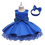 Lindo Vestido Elegante Princesa Azul Para Niñas 