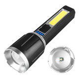 Linterna Recargable Táctica Led Abs Zoom Usb-v8 2w Xpe + Cob