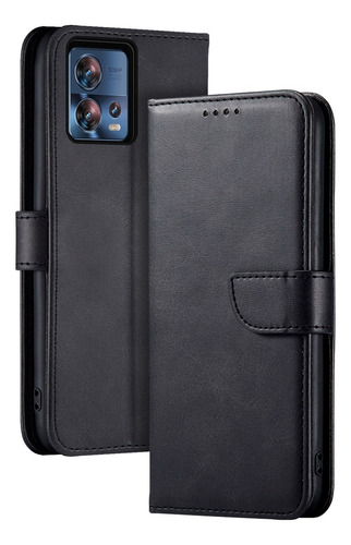 Carcasa Para Motorola Flipcover Premium Elegante Negro