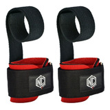 Strap Long Fita Cross Lpo Academia Luva Gancho Nc Extreme Cor Preto/vermelho