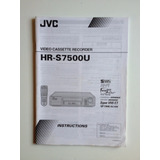 Manual De Instruções Video Cassete Jvc Hr-s 7500-u T519