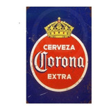 Letrero Metálico Decorativo Cerveza Corona 20 X 30 Cm 