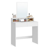 Mueble Para Maquillaje Con Espejo Compartimentos Y Cajones