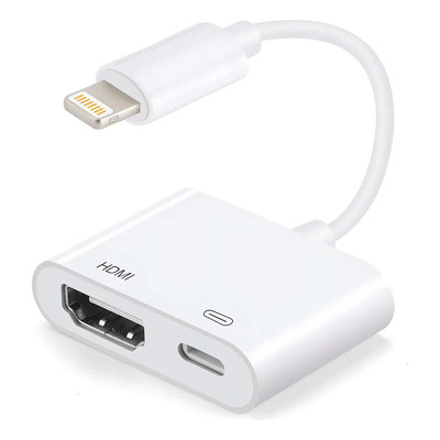 Adaptador Lightning a HDMI para iPhone y iPad, de 12 cm, Blanco | Envío gratis