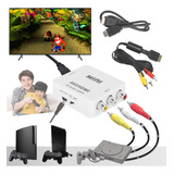 Kit Adaptador Vídeo Av Rca Para Jogar Ps1 Ps2 Ps3 Em Tv Hdmi