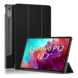 Funda Protectora De Cuero Para Lenovo Tab P12 12.7 Negra