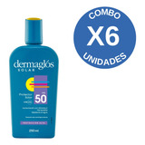 Pack 6 Dermaglós Protector Solar Fps50 Emulsión X 250ml