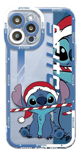 Funda Navideña Disney Stitch Para iPhone 13 Pro 14 15 12 11