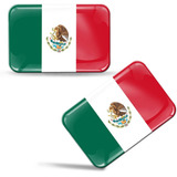 2 X 3d Bandera Nacional De México Calcomanías Adas 10...