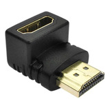 Adaptador 90º Hdmi Macho Para Hdmi Fêmea Audio Tv Em L