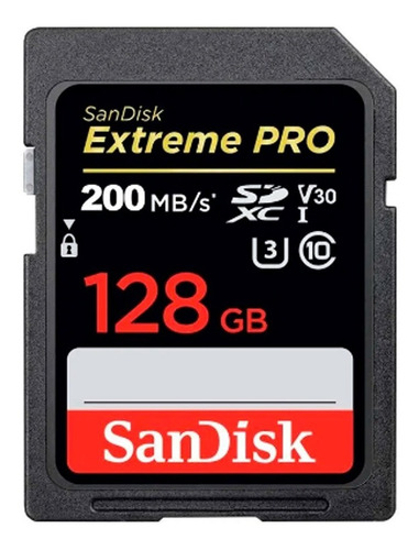 Cartão De Memória Sandisk 128gb Extreme Pro U3 4k Classe 10