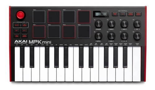 Controlador Teclado Midi Akai Mpk Mini Mk3 Usb 25 Teclas