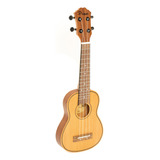 Ukelele Soprano Parquer Madera Solida Cuerdas Aquila Funda Color Marrón