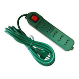 Macrotel Alargador Zapatilla Con Switch 5p 3mts Verde
