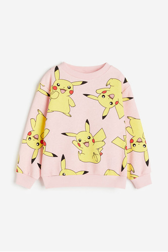 Sudadera Rosa Niña H&m Pikachu Pokemon 6-8 Años Nueva